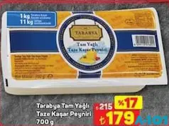 TARABYA TAM YAĞLI TAZE KAŞAR PEYNİRİ 700 G
